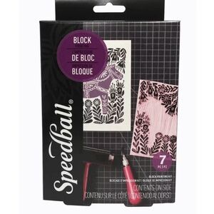 Speedball Block Printing Kit, 7 pc New
